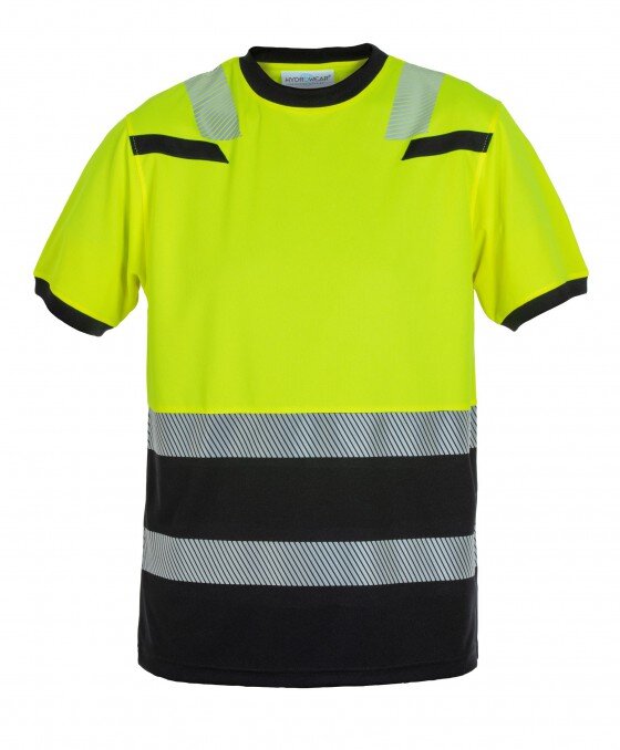 Hydrowear t-shirt Tulsa fluor geel/zwart 4XL