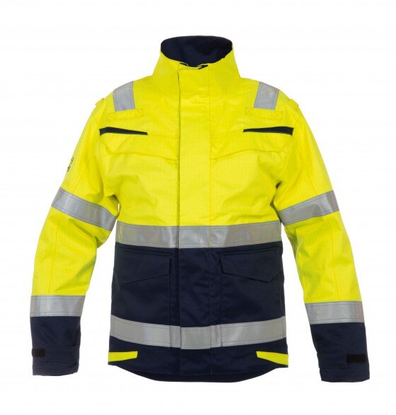 Hydrowear parka Matre fluor geel/marine S