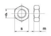 Zeskantmoer rvs a2              m22