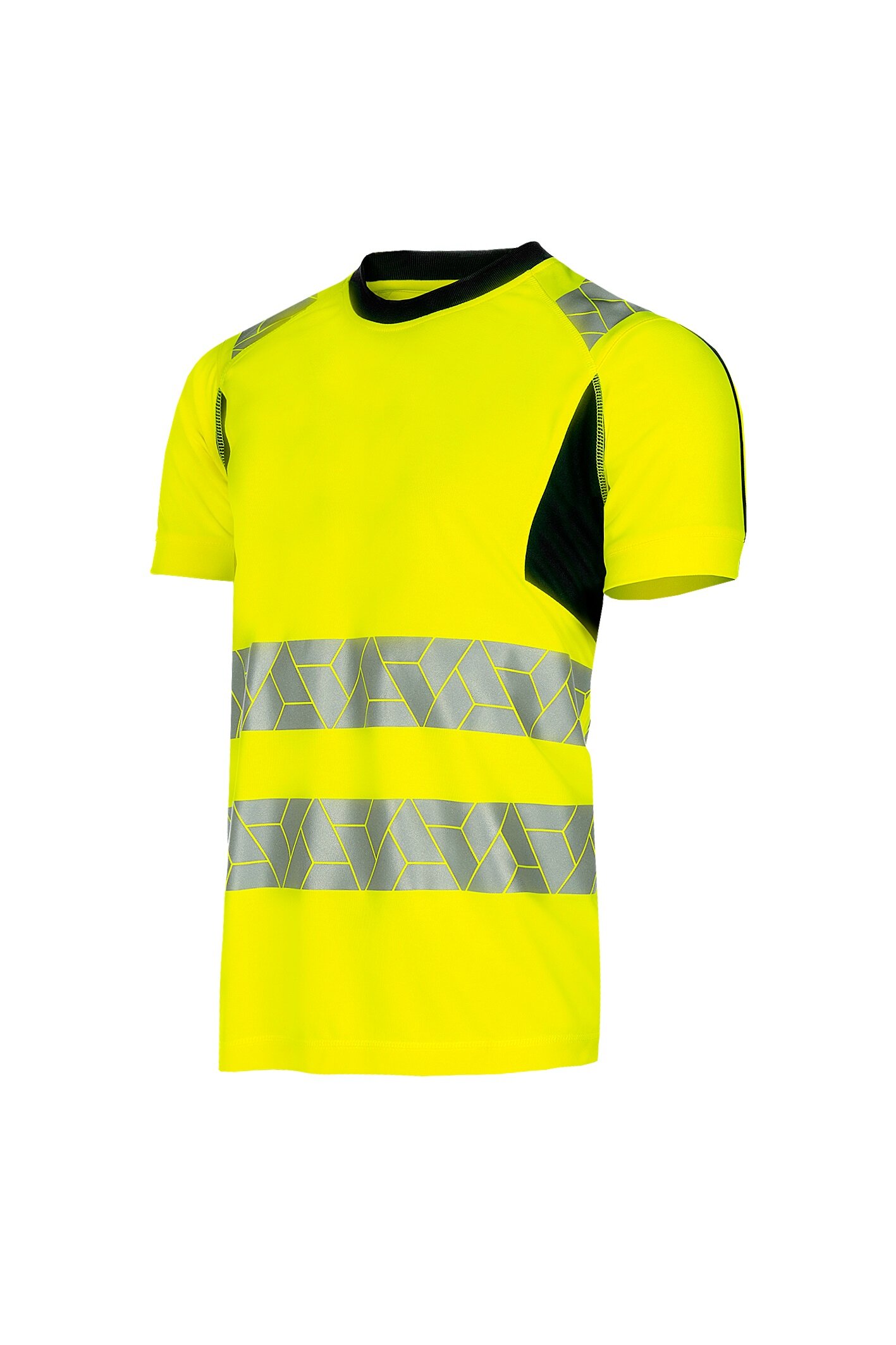 Synq t-shirt Risingstar fluorgeel/zwart S