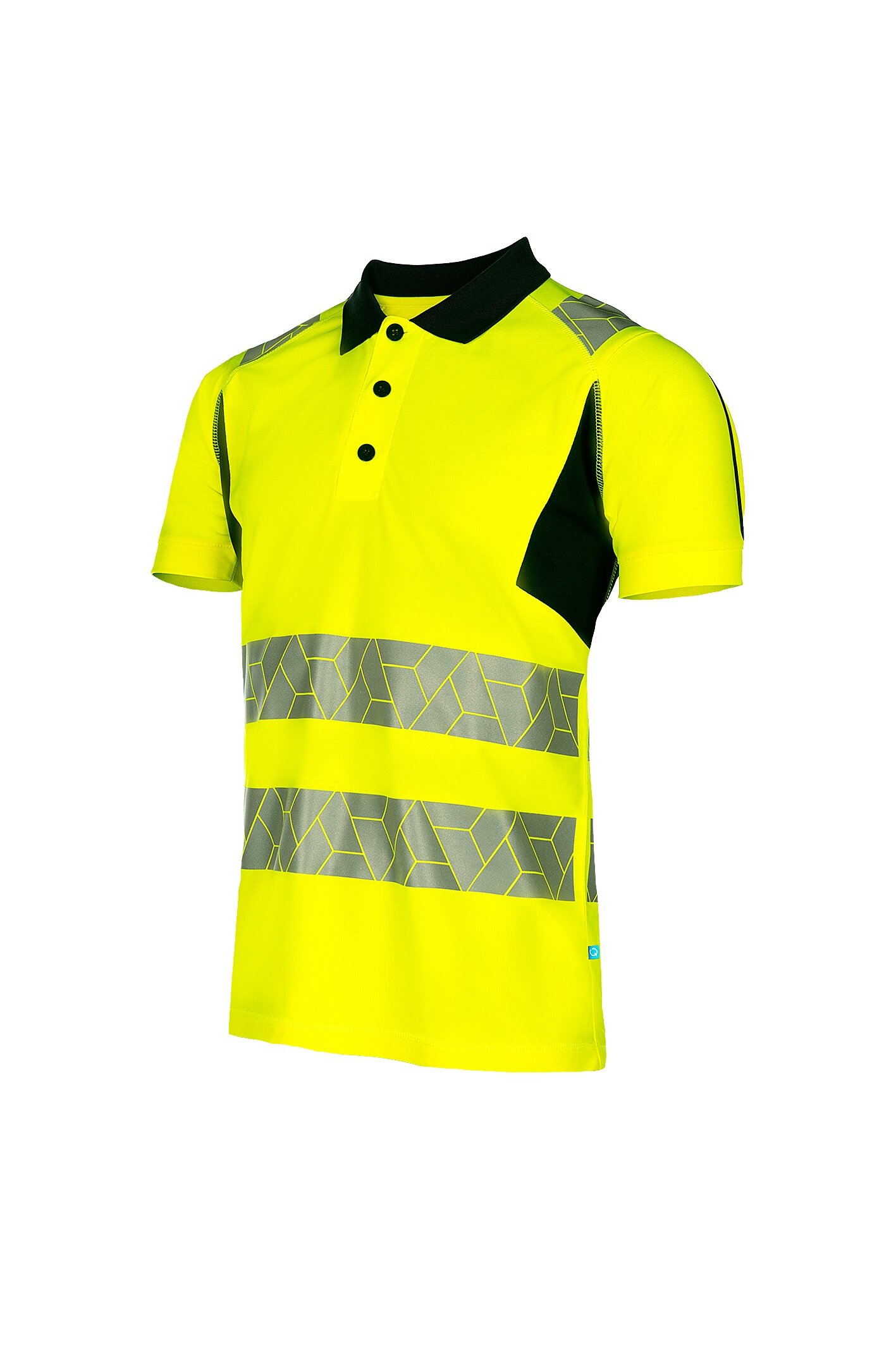 Synq polo Obvias fluorgeel/zwart XL