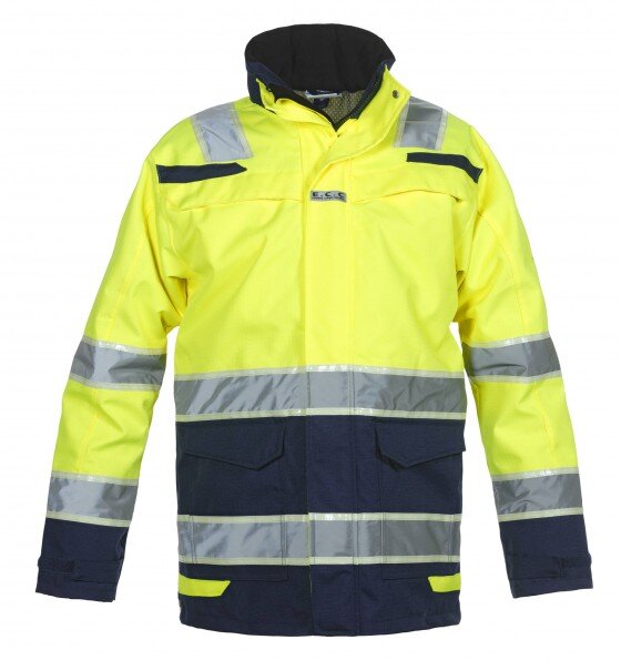 Hydrowear parka Italië fluor geel/marine XL