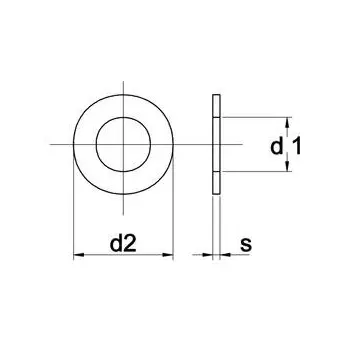 Sluitring verz. met facet        m5