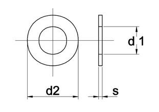 Sluitring verz. met facet       m12