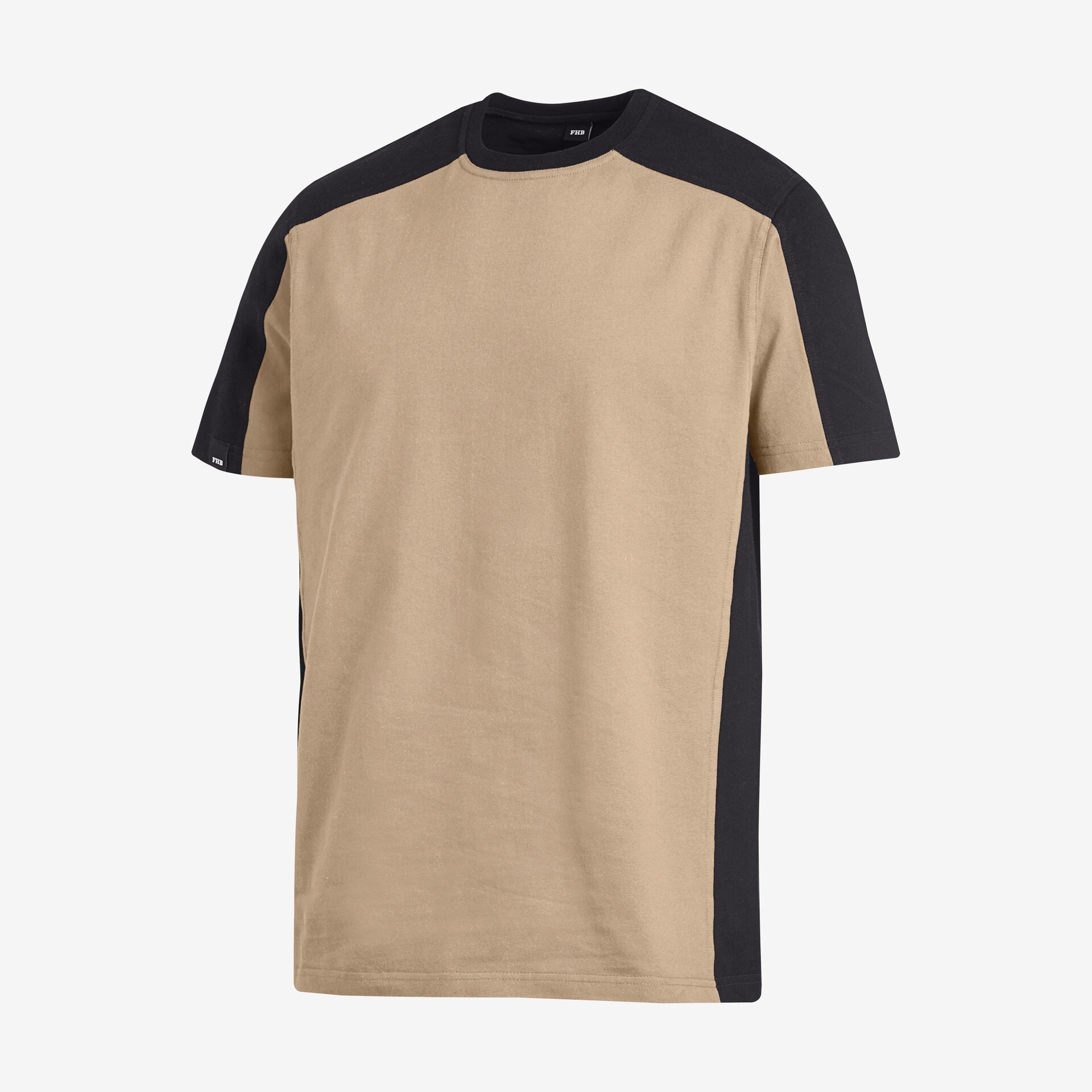 FHB t-shirt Marc beige/zwart 2XL