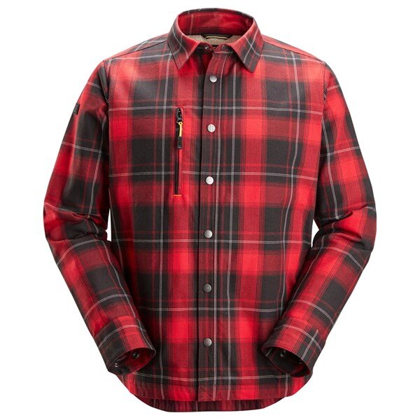 Snickers werkshirt 8522 chili rood/zwart L
