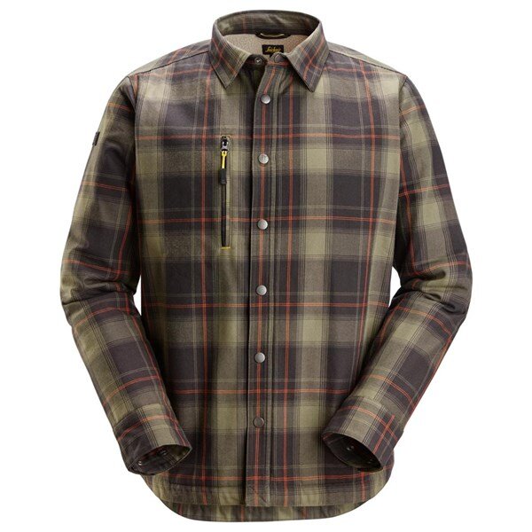 Snickers werkshirt 8522 khaki groen/zwart M