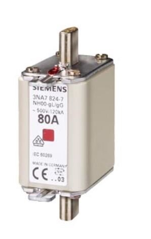 Siemens meszekering 3NA7824 80A 00