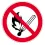 Sticker open vuur verboden    200mm