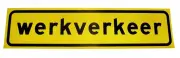 Magneetsticker werkverkeer  geel/zw