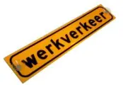 Bord m/zuignappen werkverkeer gl/zw