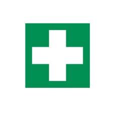 Sticker groen wit"eerste hulp"