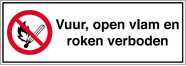 Sticker + pictogram 300x100 millimeter