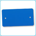 Label 2-gaats geel pvc 54x108(1000)