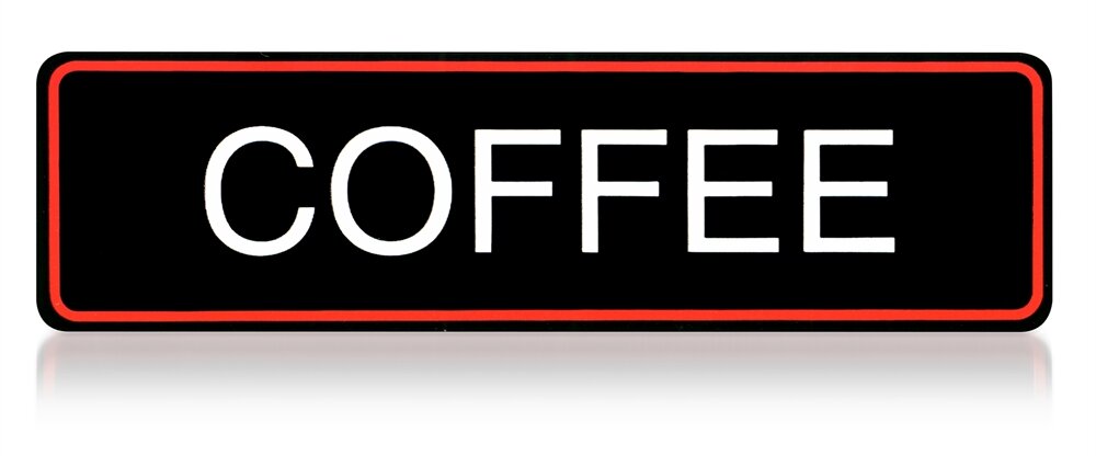Bravilor sticker met tekst "coffee"