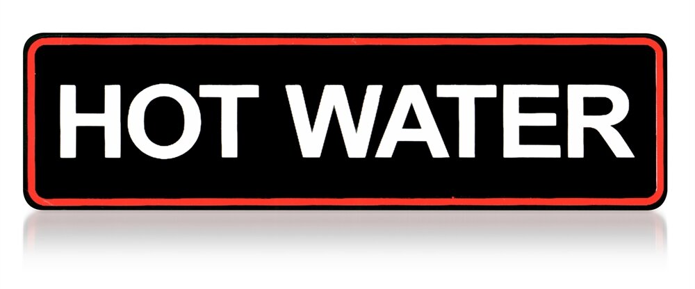 Bravilor sticker met "hot water"