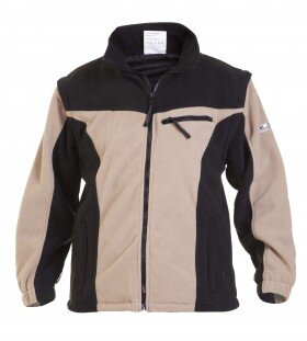 Fleecejack kleve khaki/zwart XS