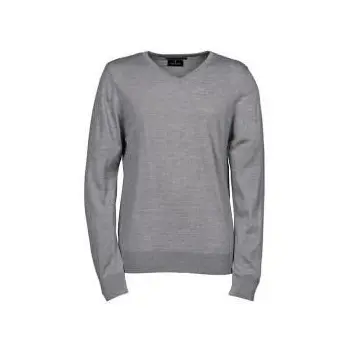 Henbury sweater v-neck light grey 4XL