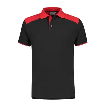 Santino polo tivoli zwart/rood 4XL