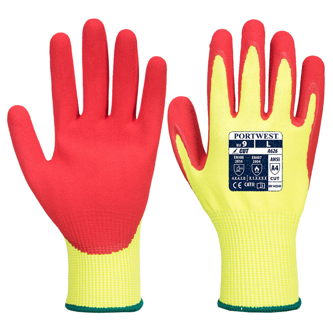 Port West handschoen a626 gl/rd 3XL