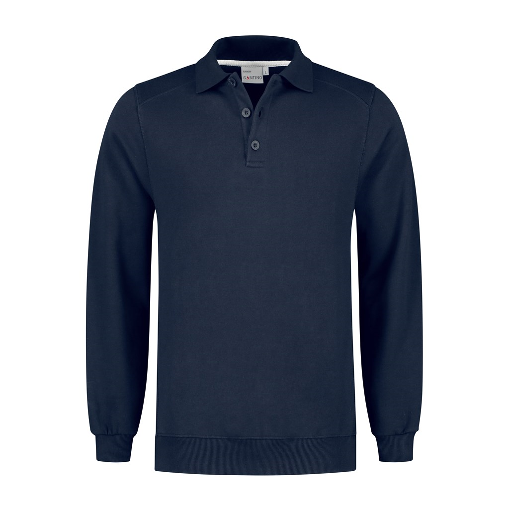 Santino polosweater Ramon marineblauw XS