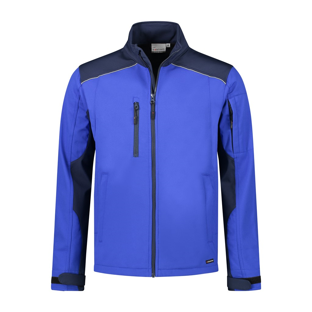 Santino softshell Tour korenblauw/marine 4XL