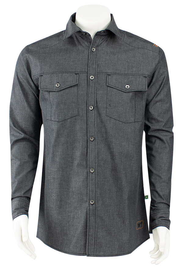 Triffic overhemd denim zwart XL