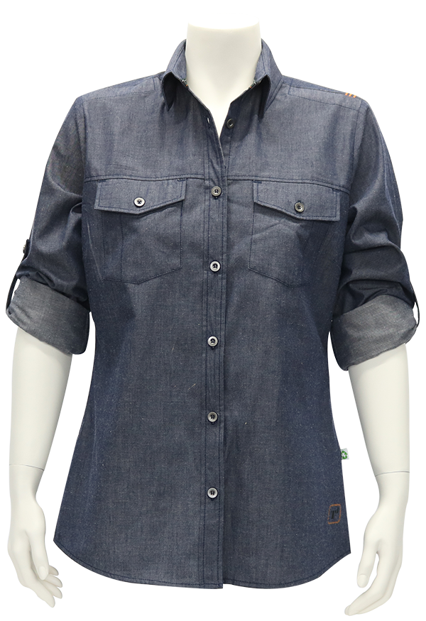 Triffic dames blouse denim bl. 2XL