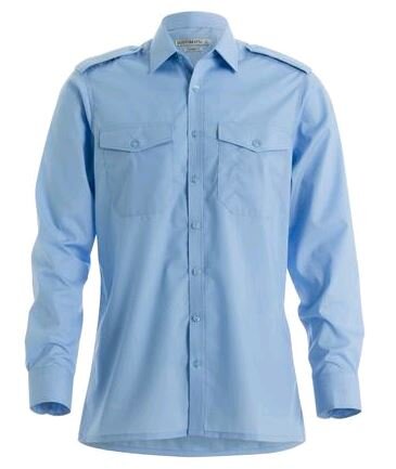 Overhemd ruud l.blauw lm      41/42