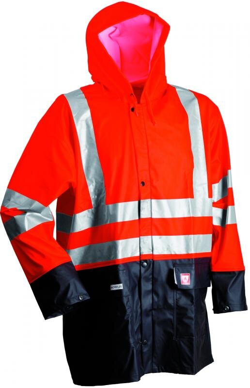 Lyngsoe regenjas fl.oranje/mar. 2XL