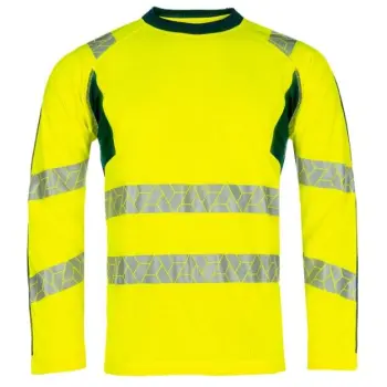 Synq t-shirt Littup fl. geel/marineblauw 4XL