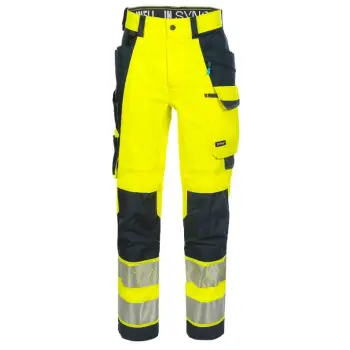 Synq broek Catchup fluor geel/marineblauw R52