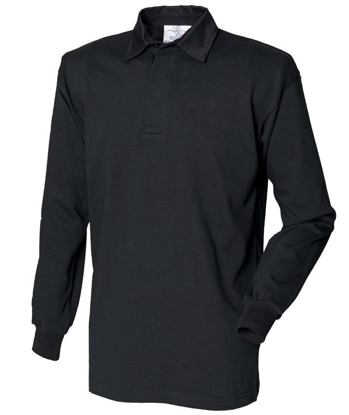 Rugbyshirt front row zwart       XL