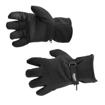 Portwest fleece handschoen zwart