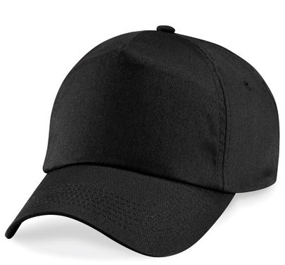 Beechfield 5 panel cap zwart