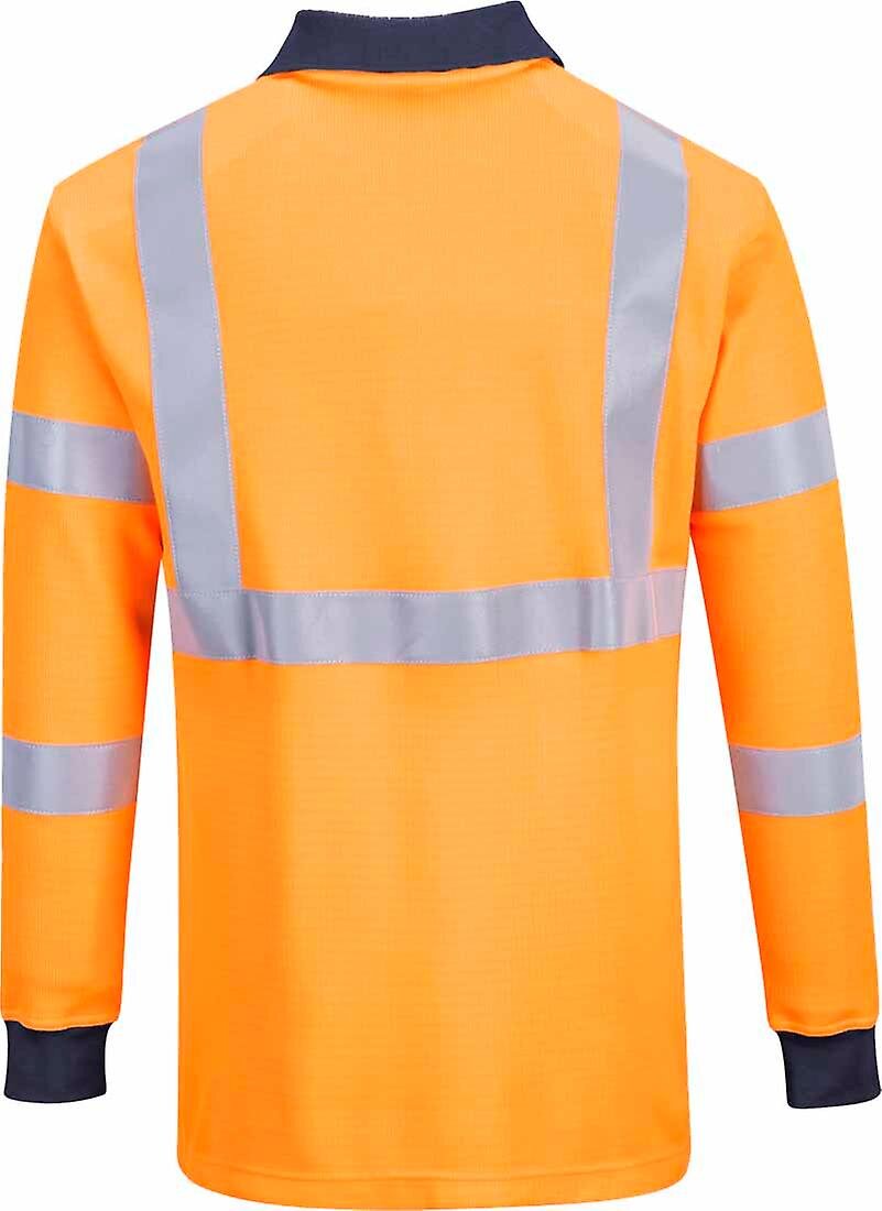 Poloshirt vlamvertragend oranje 3XL