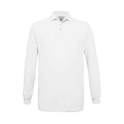 B&c polo lm safran wit S