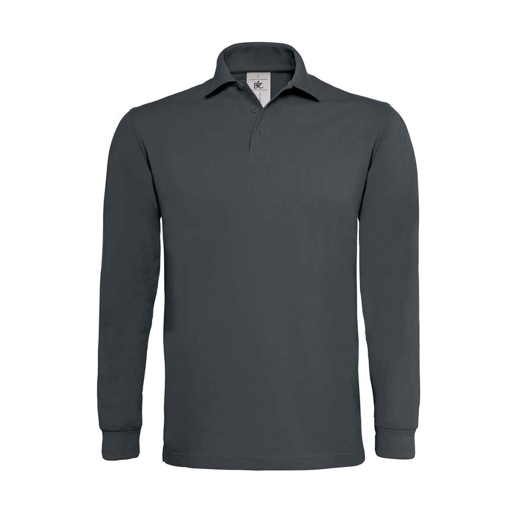 B&c poloshirt heavymill lm grijs M