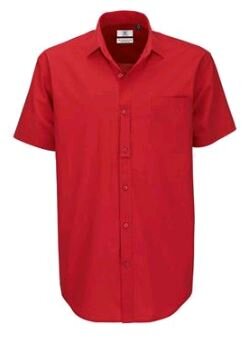 B&C overhemd heritage rood km S