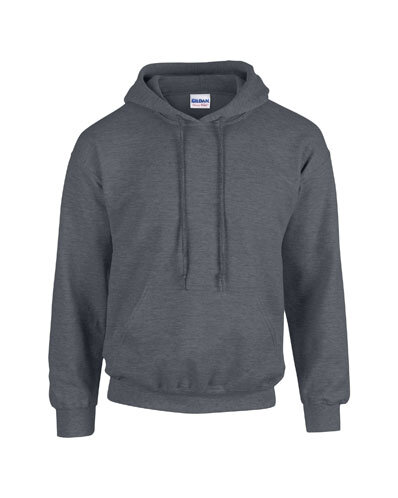 Gildan hooded sweater donker heide S