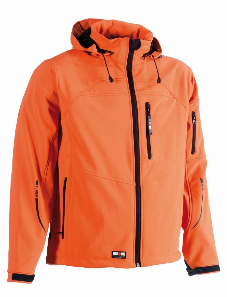 Poseidon jack sof shell oranje    s