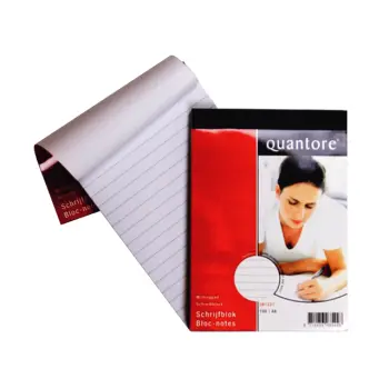 Schrijfblok Quantore A6 lijn 100vel 60 gr