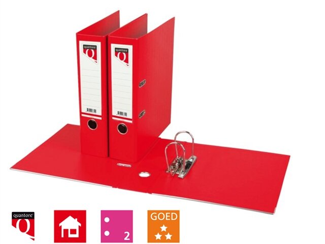 Ordner Quantore A4 80mm PP rood