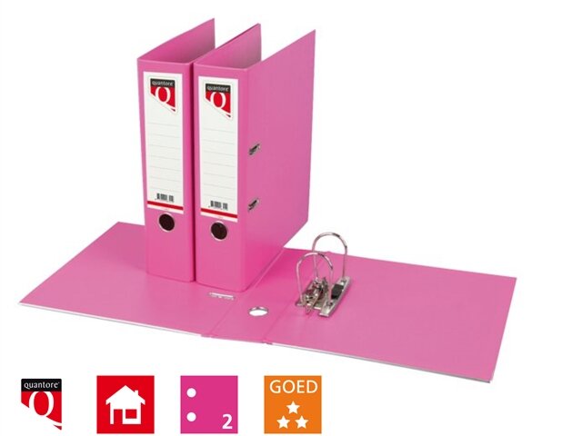 Ordner Quantore A4 80mm PP roze