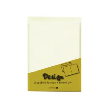 dubbele kaart+envelop papyrus c6 wit