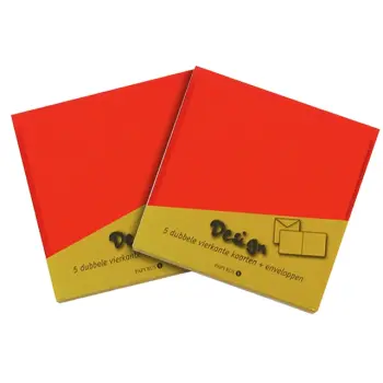dubbele kaart+envelop papyrus vierkant ivoorw