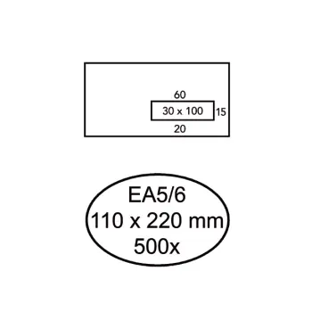 Quantore envelop venster ea5/6 vr30 80gr wit