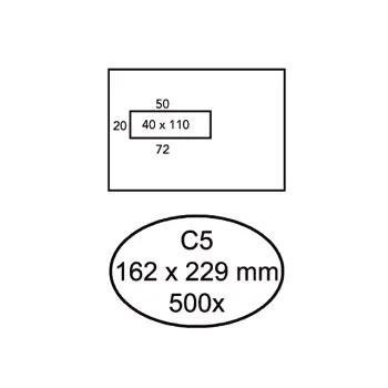 Envelop Quantore 162x229mm venster 4x11cm