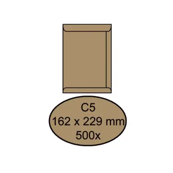 Envelop Quantore akte C5 162x229mm bruinkraft