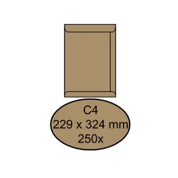 Envelop Quantore akte C4 229x324mm bruinkraft